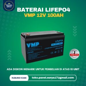 Baterai Lifepo4 VMP 12V 100AH
