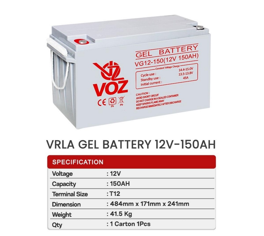 VRLA Gel Battery 12V 150AH