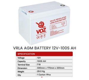 VRLA AGM Battery 12V 100S AH