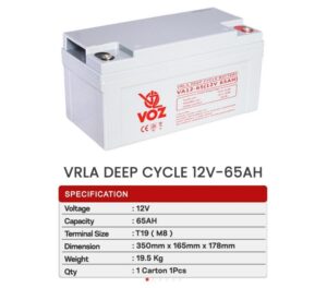 VRLA Deep Cycle 12V 65AH