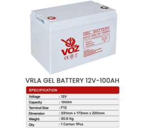 VRLA Gel Battery 12V 100AH