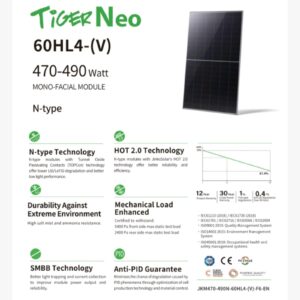 Panel Surya 480WP Mono Jinko Grade A
