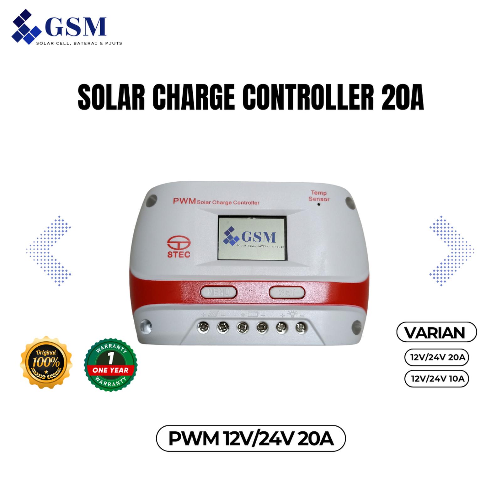 Solar Charge Controller PWM 20A 12V 24V