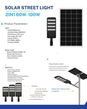 Solar Street Light 2in1 60W-100W